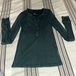 Dark Teal Aerie Henley long sleeve